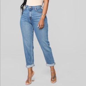 Fashion Nova I Got It From My Mama Boyfriend Jeans